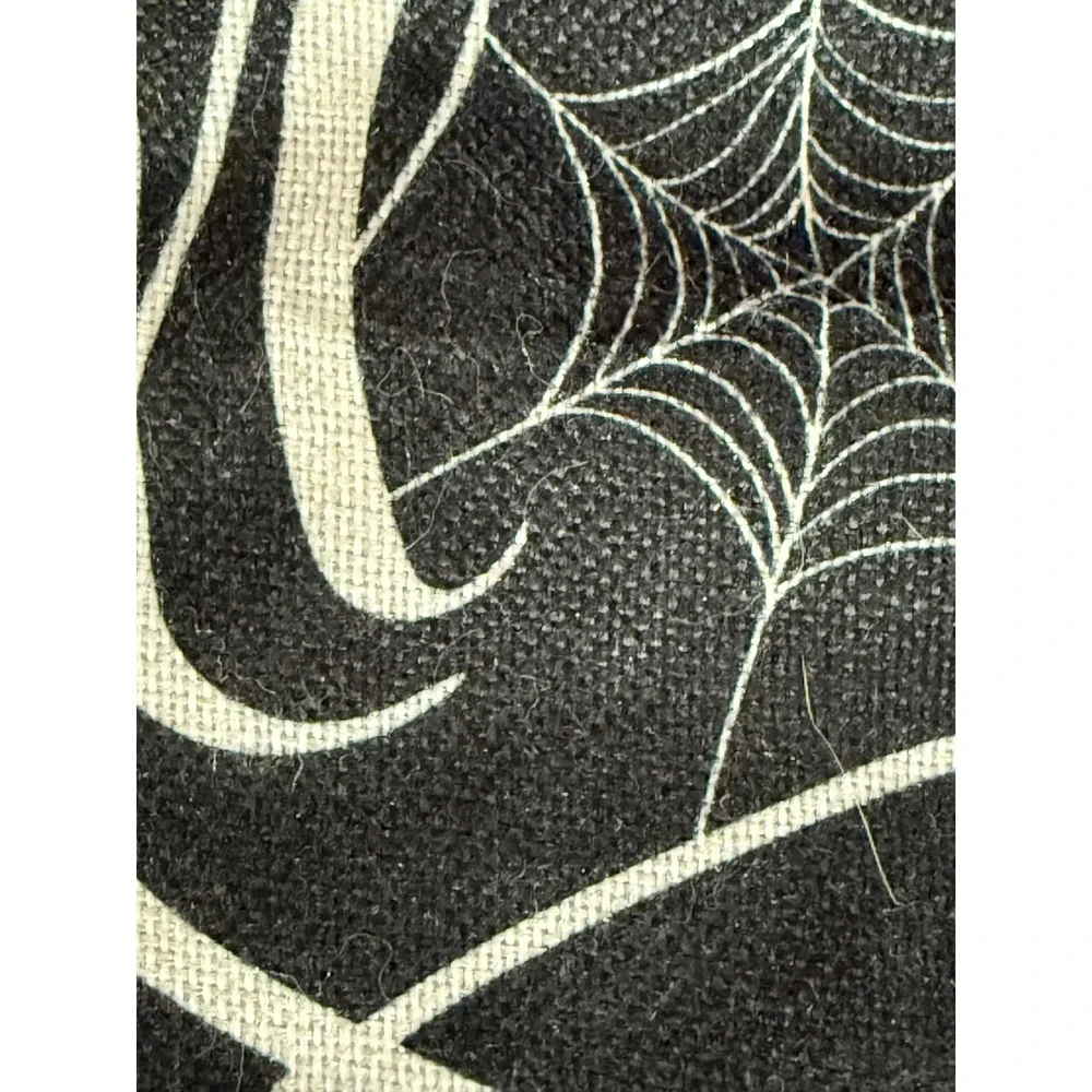 Unbranded Halloween Pillow Covers Set of 2 18x18 Black Cream Excellent Spooky
